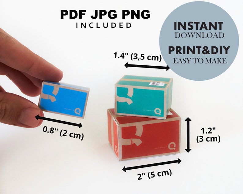 Miniature QVC Packages 16 Mini Printable Boxes Etsy