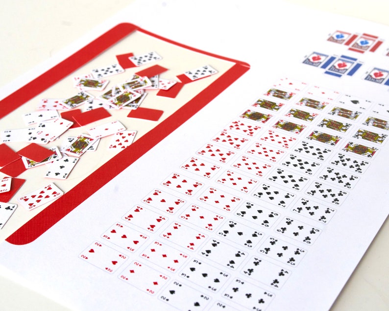 Mini Playing Card Deck Template Printable DIY Download File - Etsy
