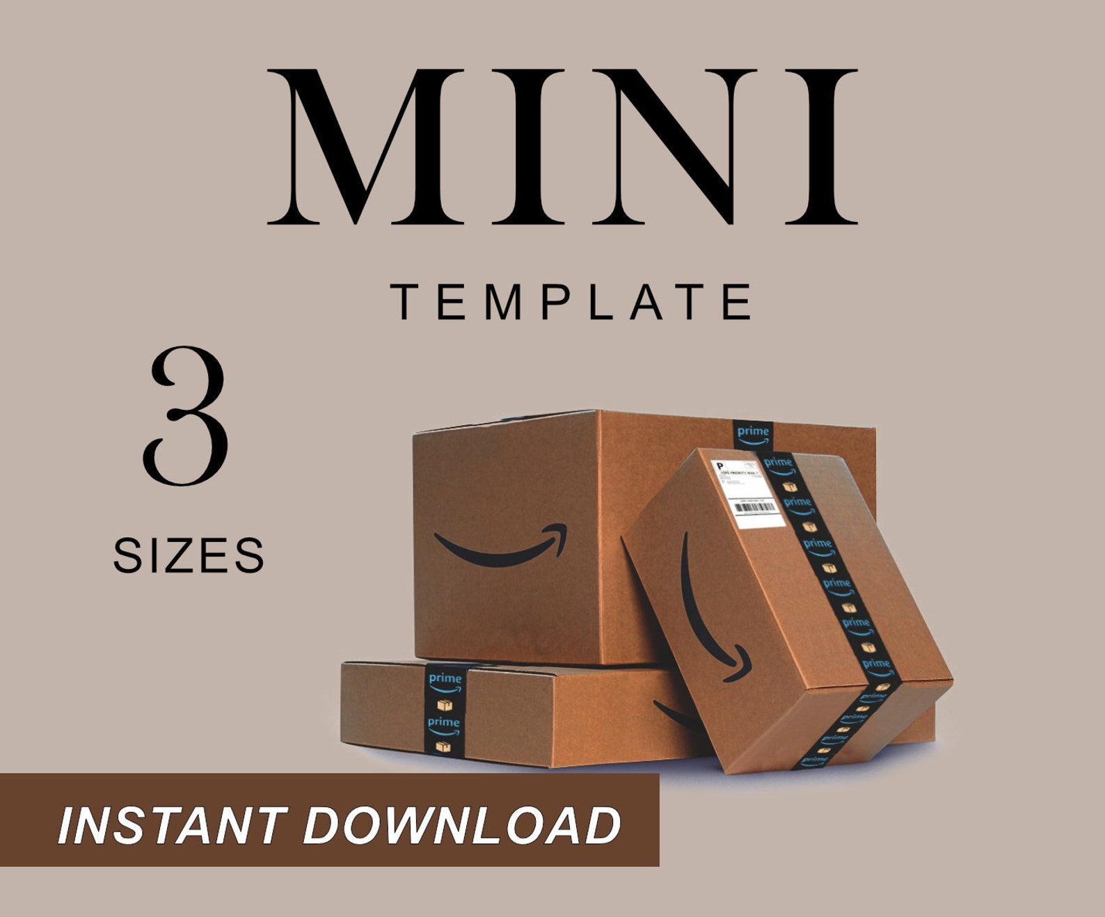 Mini AMAZON BOX template Instant Download printable Packages Etsy Mini AMAZON BOX template Instant Download printable Packages Etsy