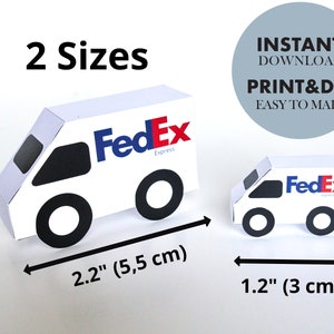 Miniature Fedex Express Van, Printable Template - Etsy