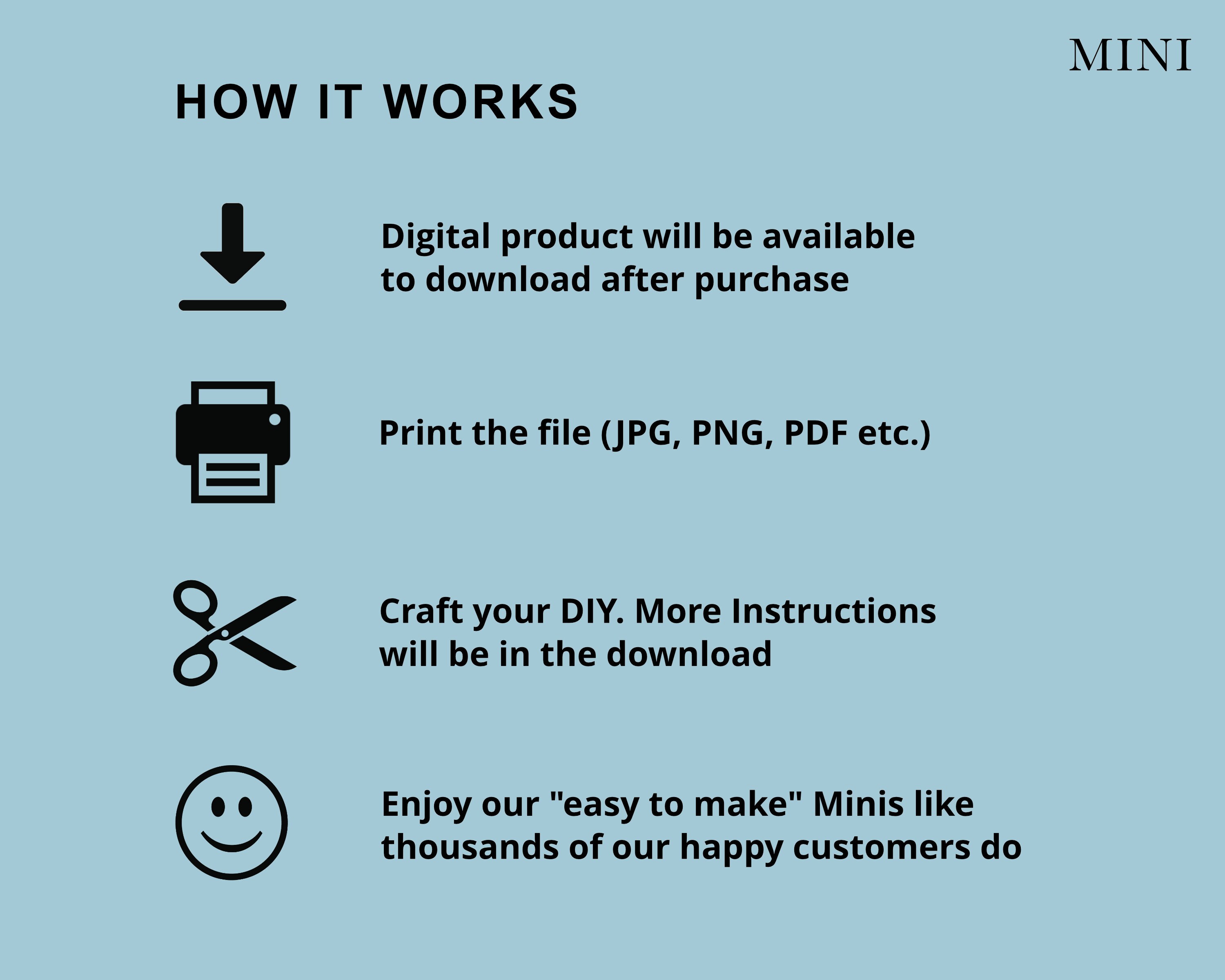 Mini  BOX 1:6 Template Instant Download Printable 