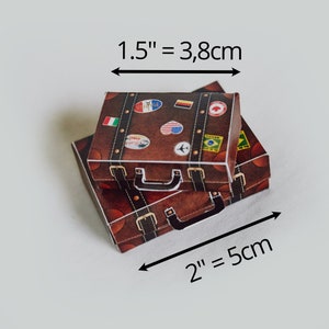 Miniature Travel Suitcases, Printable DIY Mini Paper Templates - Etsy