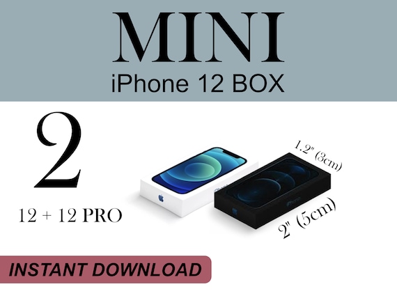 Miniature iPhone 13 Box/Pro, printable Ornament template