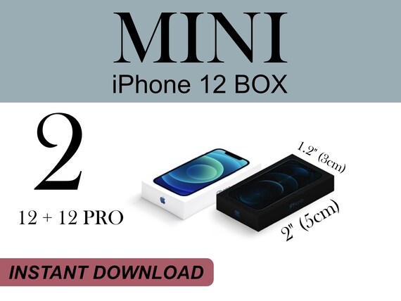 Miniatuur Apple IPhone 12 Pro Box, Instant Download Afdrukbare.
