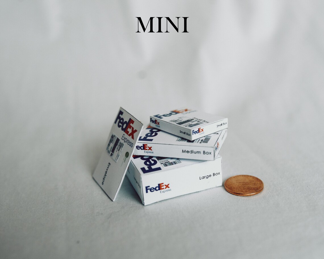 Mini FedEx Ground Box Template Instant Download printable | Etsy