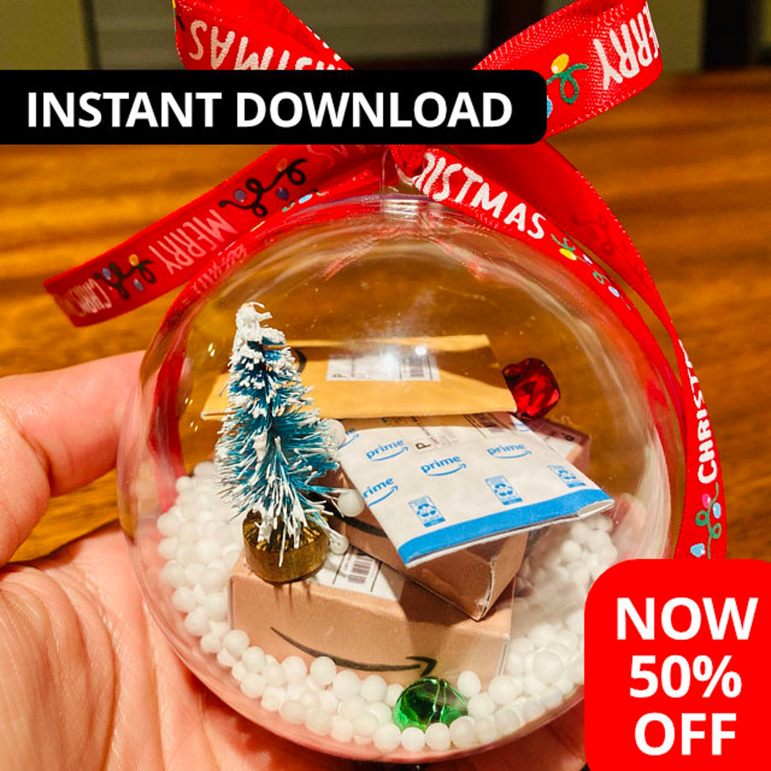 Mini AMAZON BOX 1:6 Template Instant Download Printable