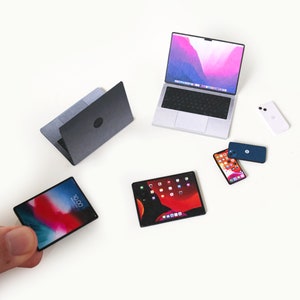 Mini Printable Tech Devices, Smartphone, Laptop, Tablet, DIY Template