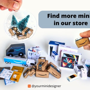 Mini AMAZON BOX 1:6 Template, Instant Download Printable Packages - Etsy