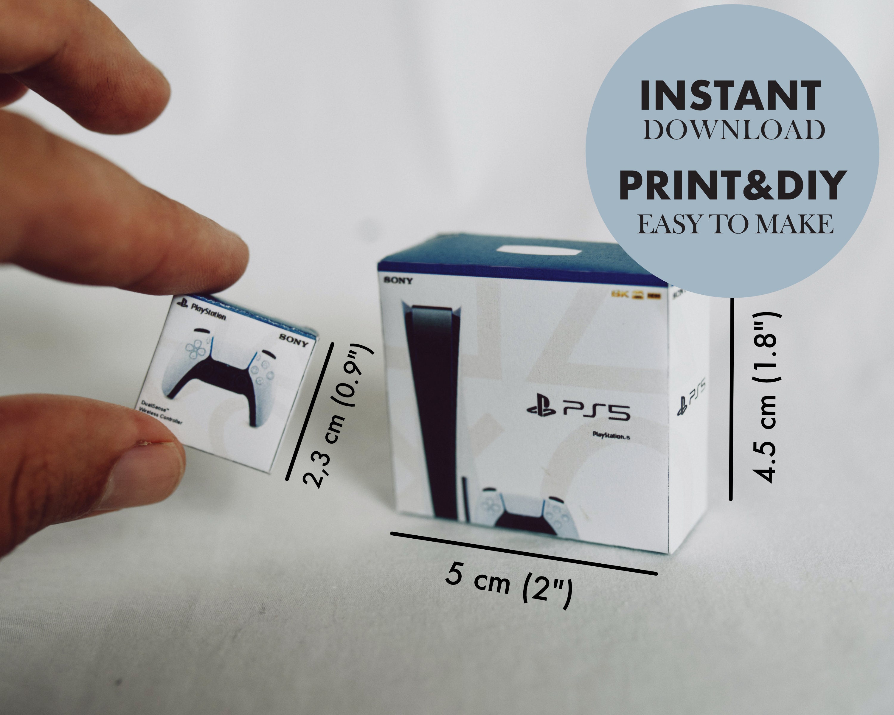 Mini PS5/Playstation Console BOX for Ornament template -  Portugal