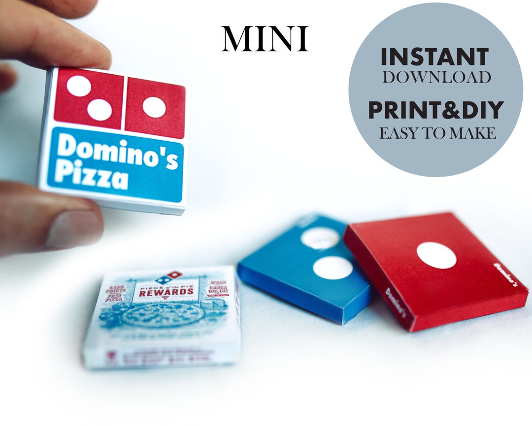 Domino's Pizza How to make a mini Pizza with box DIY - Tutorial 