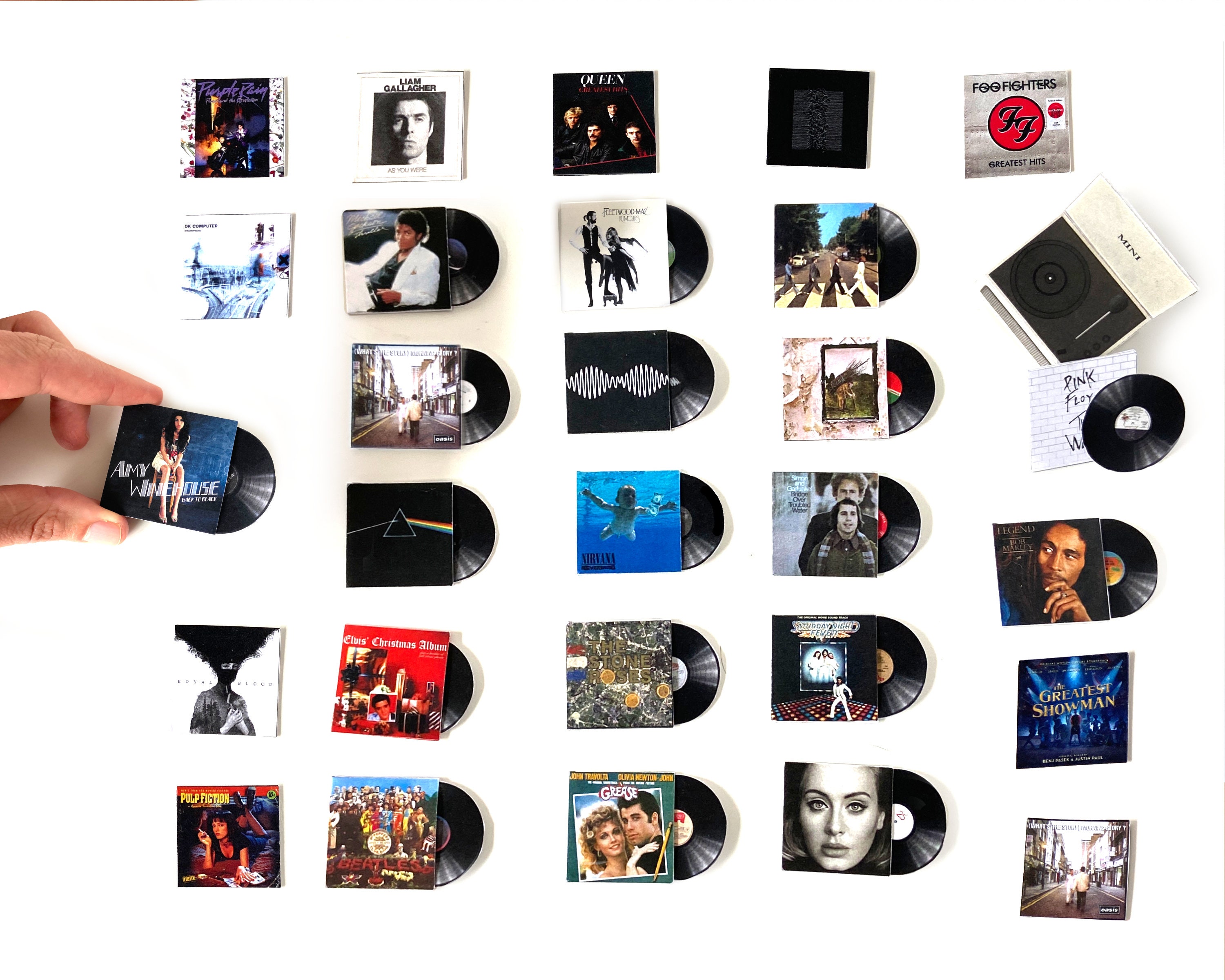 Mini Record Albums 16 With Record Player Printable DIY Etsy UK