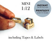 Mini Amazon Box 1:12 Template, Instant Download printable packages