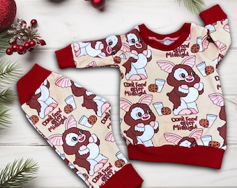 Organic Cotton Cheeky Little Gremlins Don’t Feed Before Midnight Top and Harem Leggings, 0-3months and 3-6months
