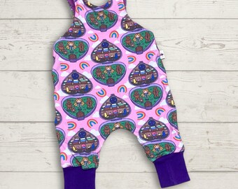 Goldilocks and the Three Bears - Children's Fairy Tale Romper. Fully reversible with customisable lining and cuff colours and pocket option