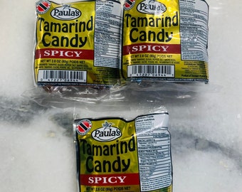 Paula's Tamarind Candy SPICY - 3 Pack 80 gms (2.8 oz) each
