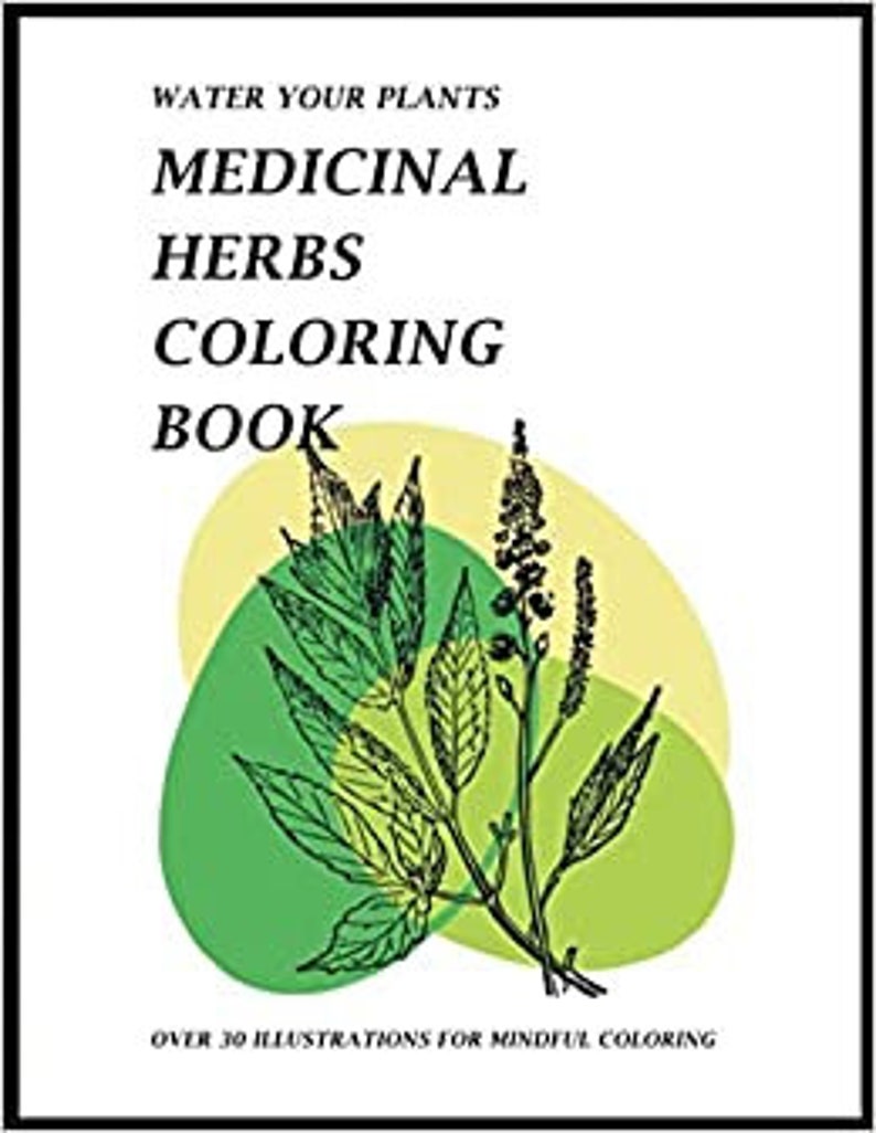 Medicinal Herbs Coloring Book / Medicinal Herb Coloring Book Etsy