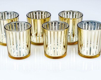 Striped Votive Etsy