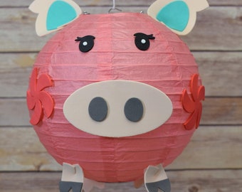 8" Paper Lantern Animal Face DIY Kit - Pig (Kid Craft Project)