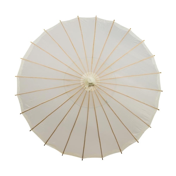 28" Beige / Ivory Parasol Umbrella, Premium Nylon with Elegant Handle