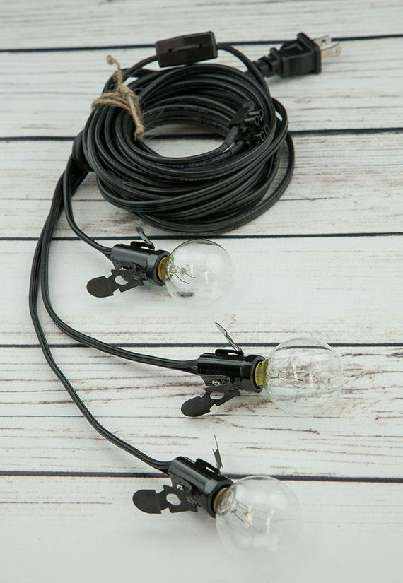 Triple Socket Black Pendant Light Lamp Cord for Star Lanterns