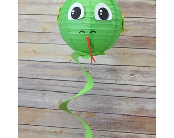 8" Paper Lantern Animal Face DIY Kit - Snake (Kid Craft Project)