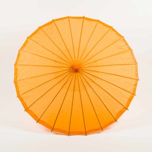 32" Orange Parasol Umbrella, Premium Nylon with Elegant Handle