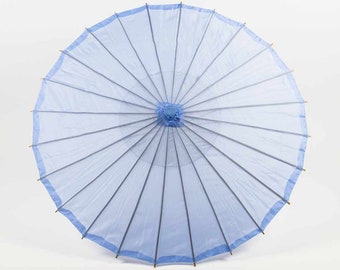 32" Serenity Blue Parasol Umbrella, Premium Nylon with Elegant Handle