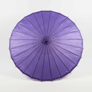 32 Inch Purple Paper Paper Parasol Umbrella with Elegant Handle