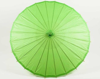 32" Grass Greenery Paper Parasol Umbrella with Elegant Handle