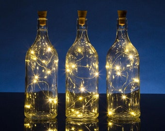 Lot 21/30 20Leds Cork Shaped Lights String Wine Bottle Lamp Party Home Decor 2M 
