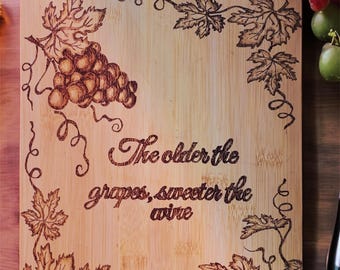 Custom Personalized Large Wood-Burning Cutting Board