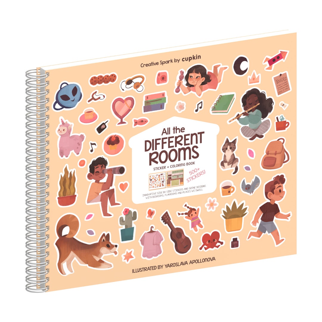 Repoting Room Sticker Different Rooms Sticker Book - Etsy