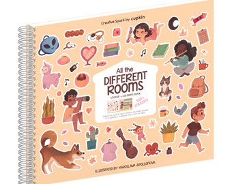 Different Rooms Sticker Book