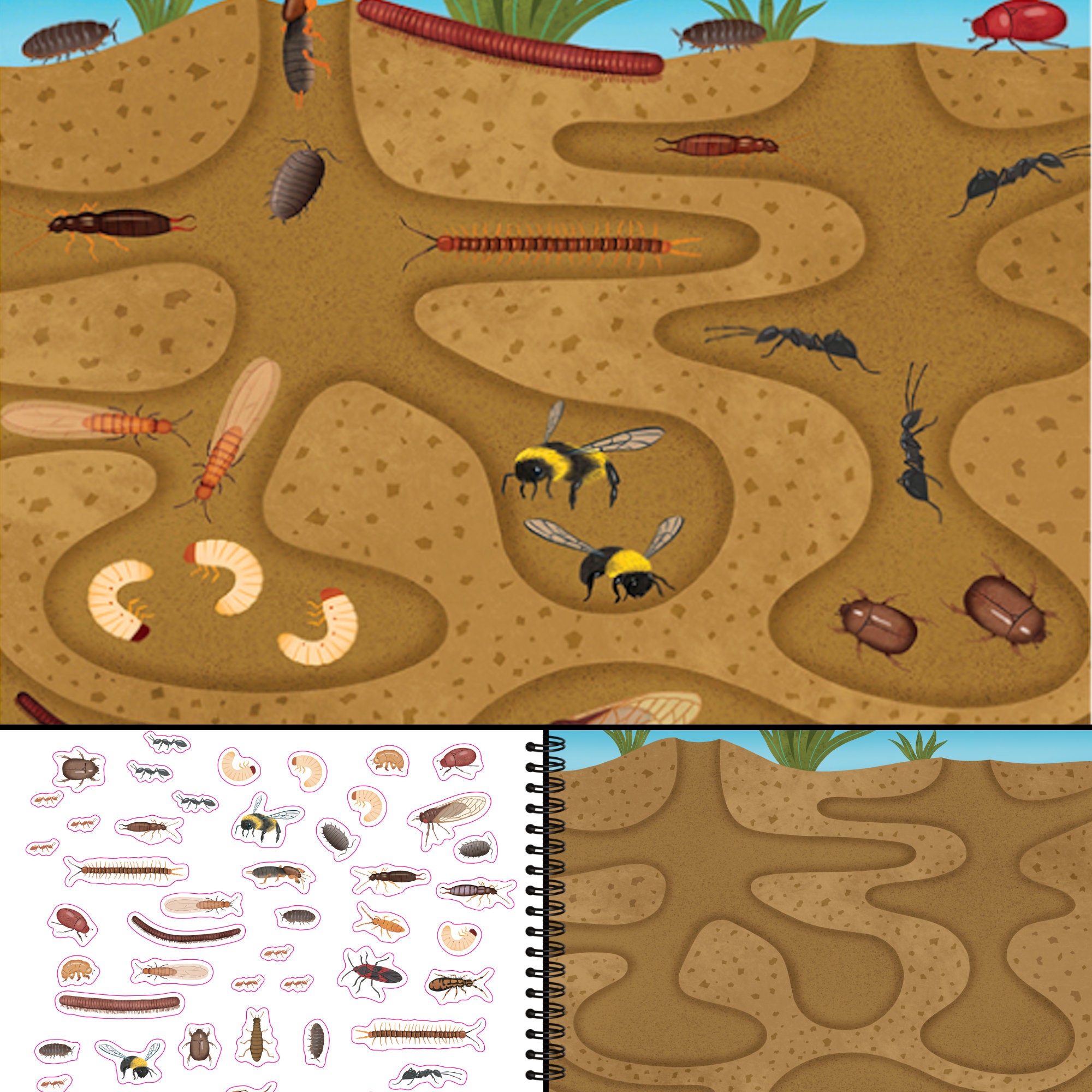 Hello Bugs & Insects Sticker Coloring Book 500 Stickers 12 - Etsy