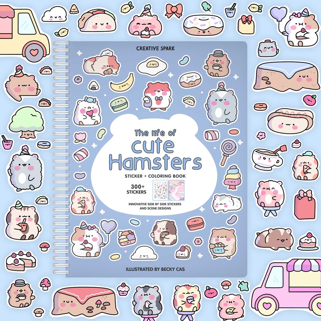 The Life of Cute Hamsters Sticker Book - Etsy