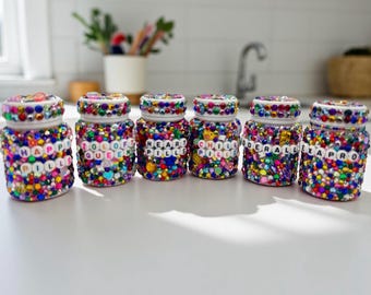 Botella de medicina con pastillas deslumbrantes / kawaii / brillante, hecha a mano / suplemento personalizado