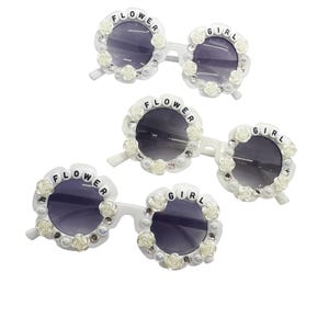 Flower Girl Sunglasses: Custom Bridal Party Sunnies