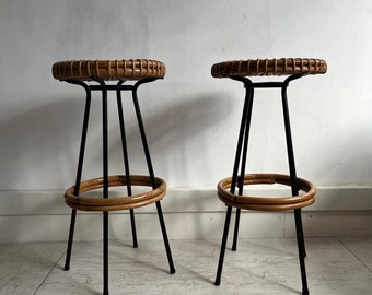 A Pair of  Dutch Bar Stools from Rohé Noordwolde, 1960s, Set of 2