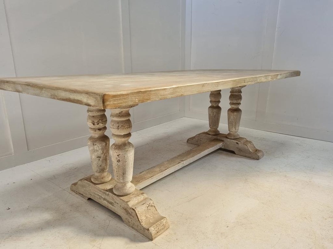 Painted Oak Dining Table Etsy UK