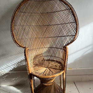 Vintage Peacock wicker chair
