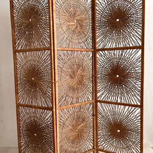 Vintage Bamboo Room Divider/ Screen Etsy