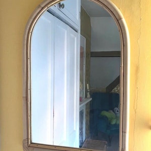 Square Bamboo Mirror / bathroom mirror