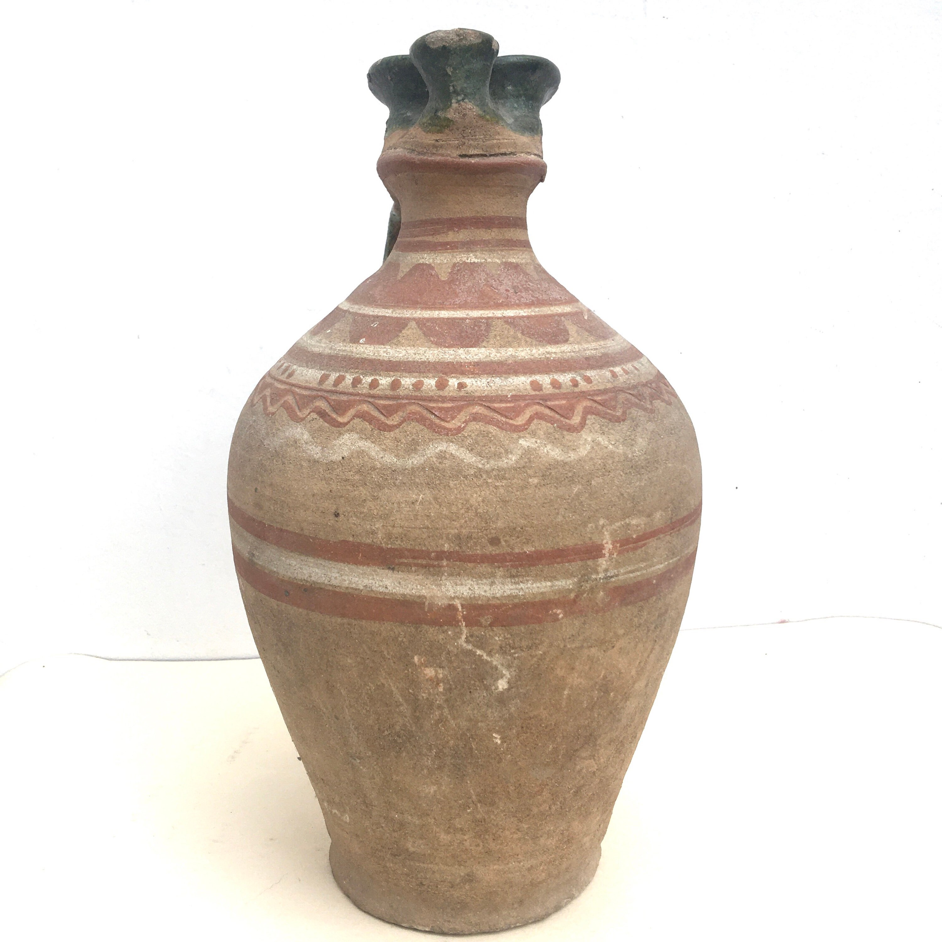 Antique Greek Terracotta Olive Jar With Decorative Patterns Etsy UK