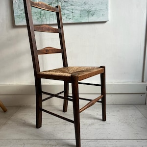 Ladder back chair with rush seat/ Seating