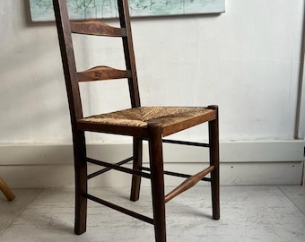 Ladder back chair with rush seat/ Seating