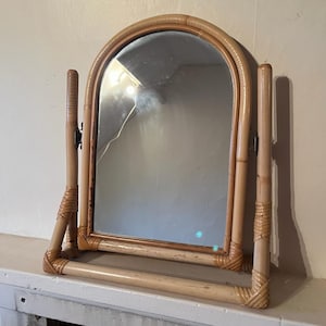Vintage Bamboo swing mirror