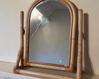 Vintage Bamboo swing mirror