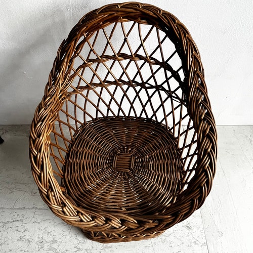 Vintage Wicker shops childrens armchair