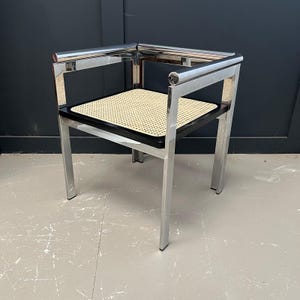 Renato Zevi Chrome and cane chairs/ dining chairs