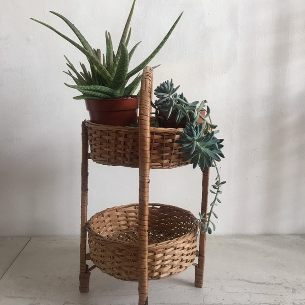 Basket Plant Stand Etsy